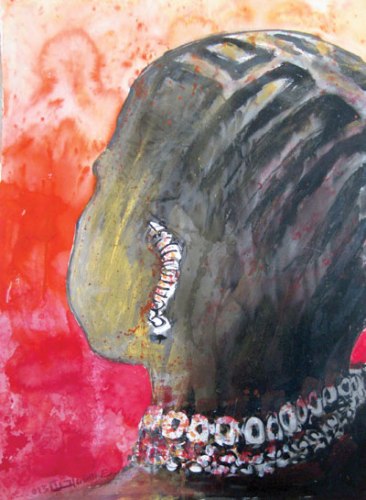 Work by Abdul Qader Bakheit on display at Dar Al Anda Art Gallery until May 27 (Photo courtesy of Dar Al Anda Art Gallery)